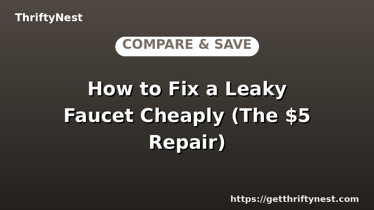 How to Fix a Leaky Faucet Cheaply (The $5 Repair)
