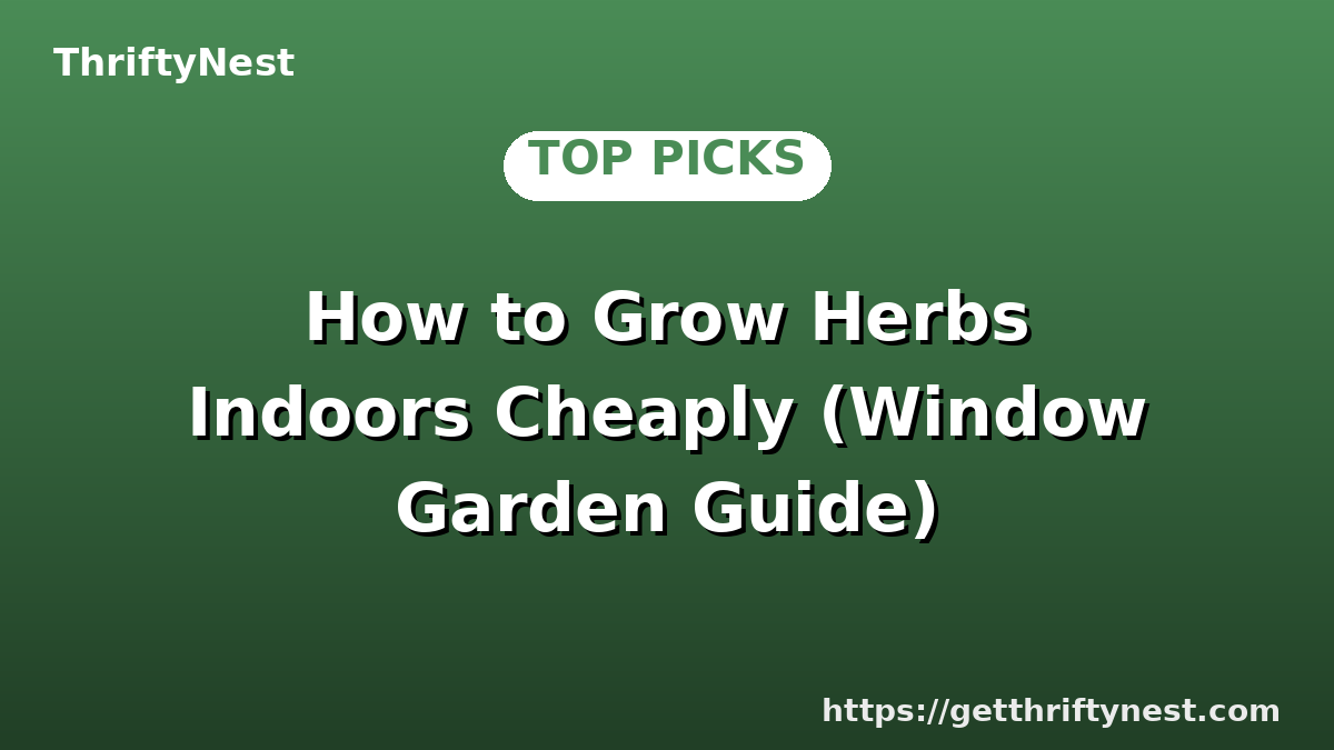 How to Grow Herbs Indoors Cheaply (Window Garden Guide)