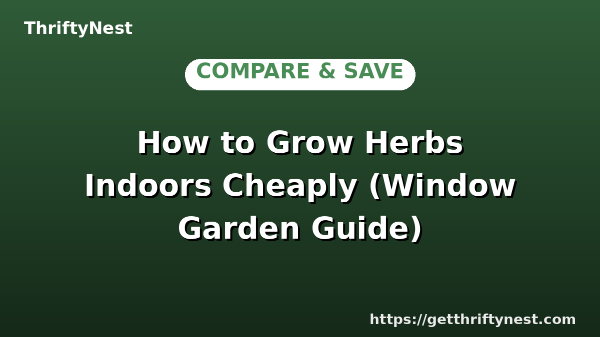 How to Grow Herbs Indoors Cheaply (Window Garden Guide)