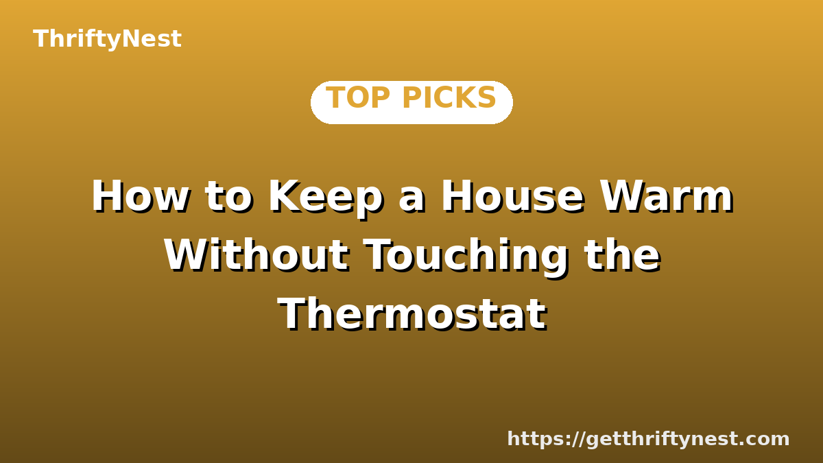 How to Keep a House Warm Without Touching the Thermostat