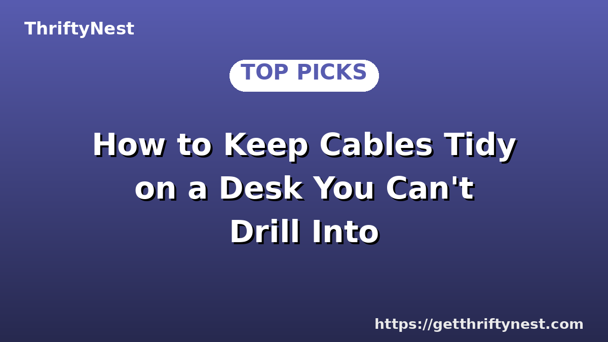 How to Keep Cables Tidy on a Desk You Can't Drill Into