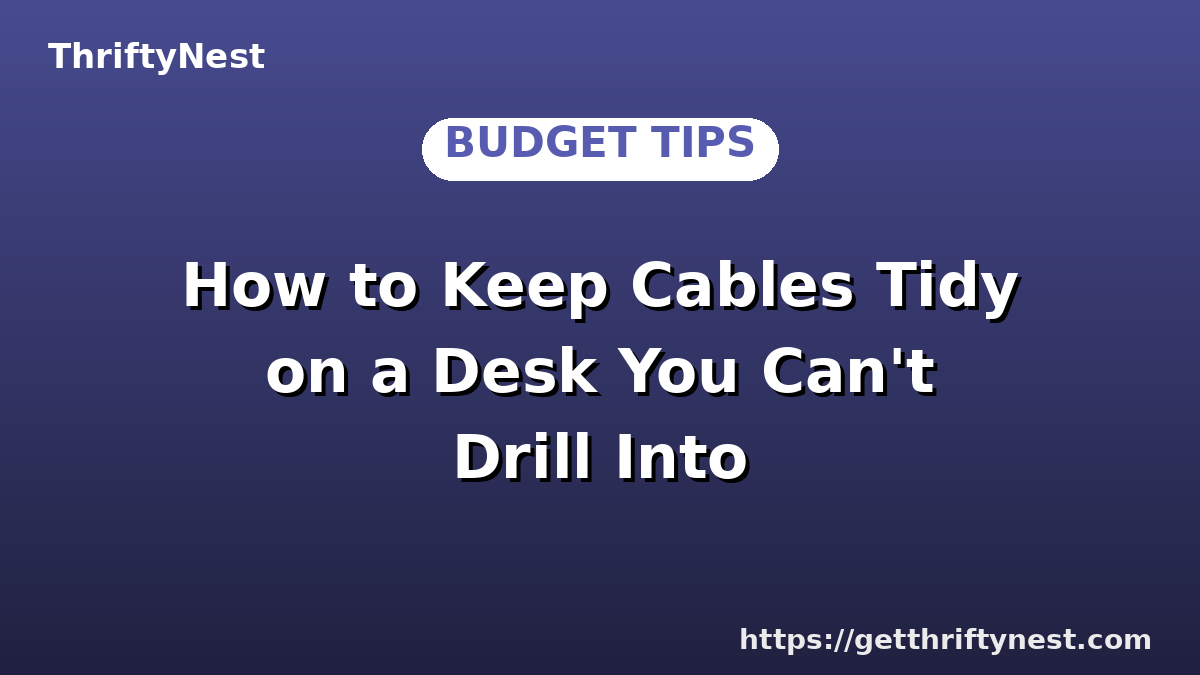 How to Keep Cables Tidy on a Desk You Can't Drill Into