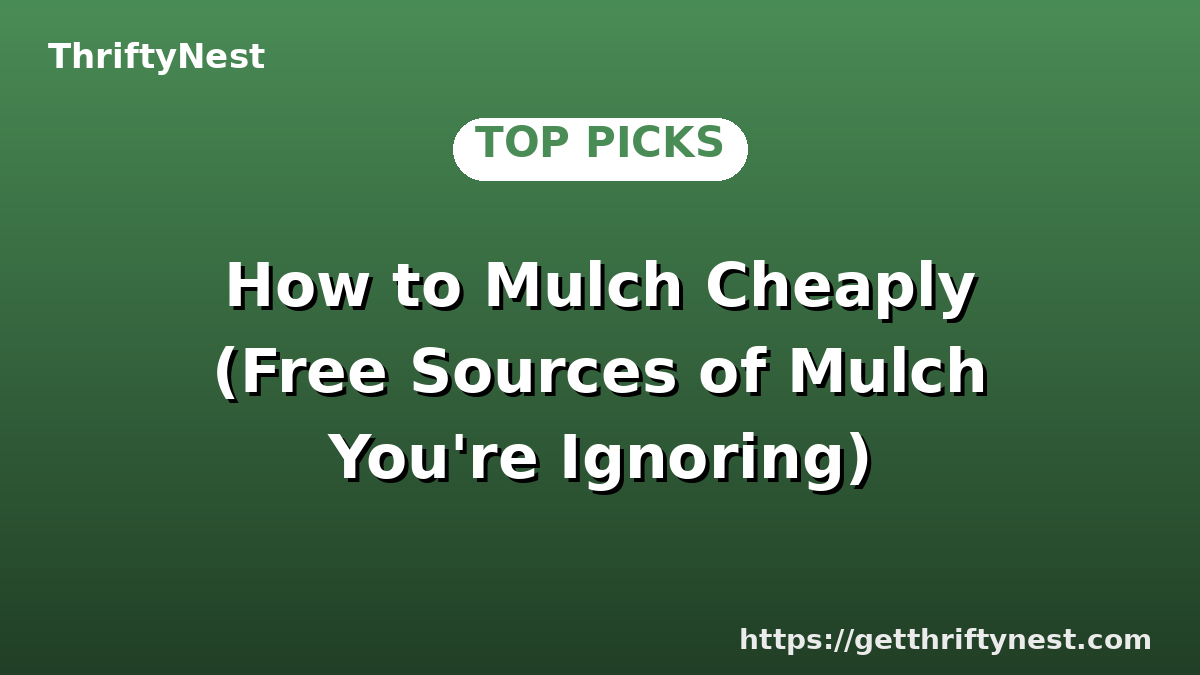 How to Mulch Cheaply (Free Sources of Mulch You're Ignoring)