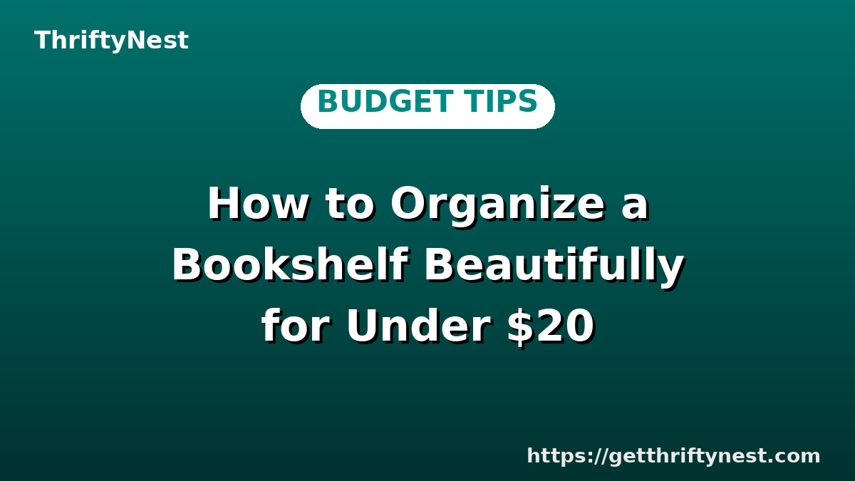 How to Organize a Bookshelf Beautifully for Under $20