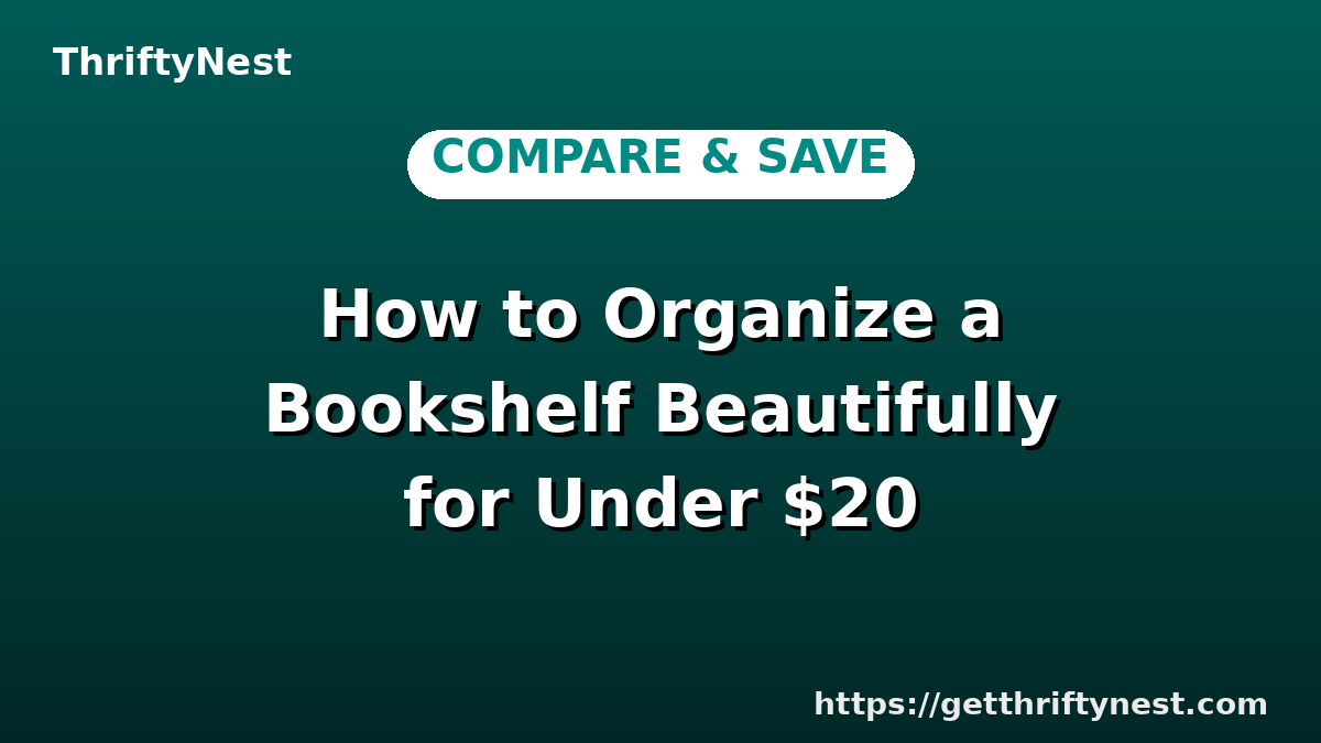 How to Organize a Bookshelf Beautifully for Under $20