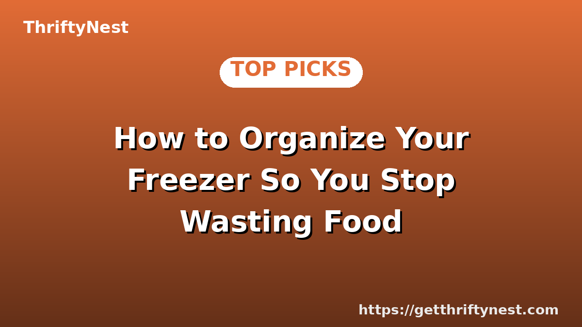 How to Organize Your Freezer So You Stop Wasting Food
