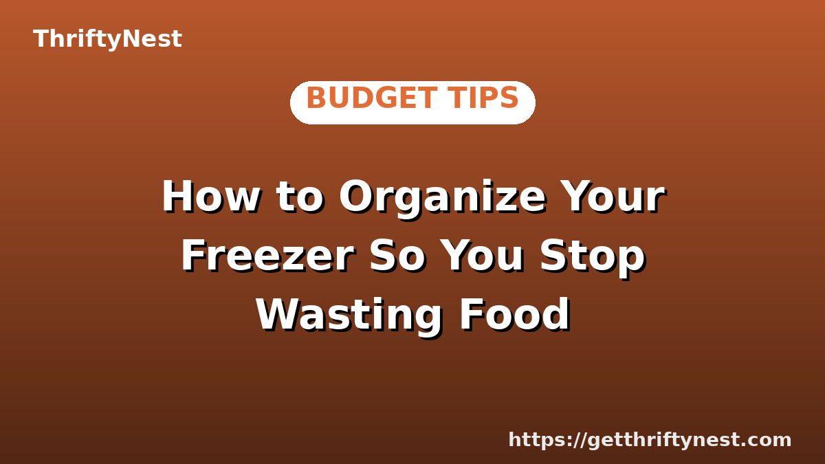 How to Organize Your Freezer So You Stop Wasting Food