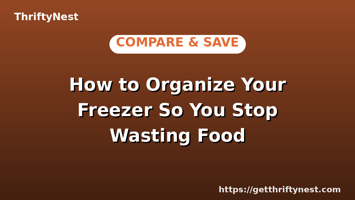 How to Organize Your Freezer So You Stop Wasting Food