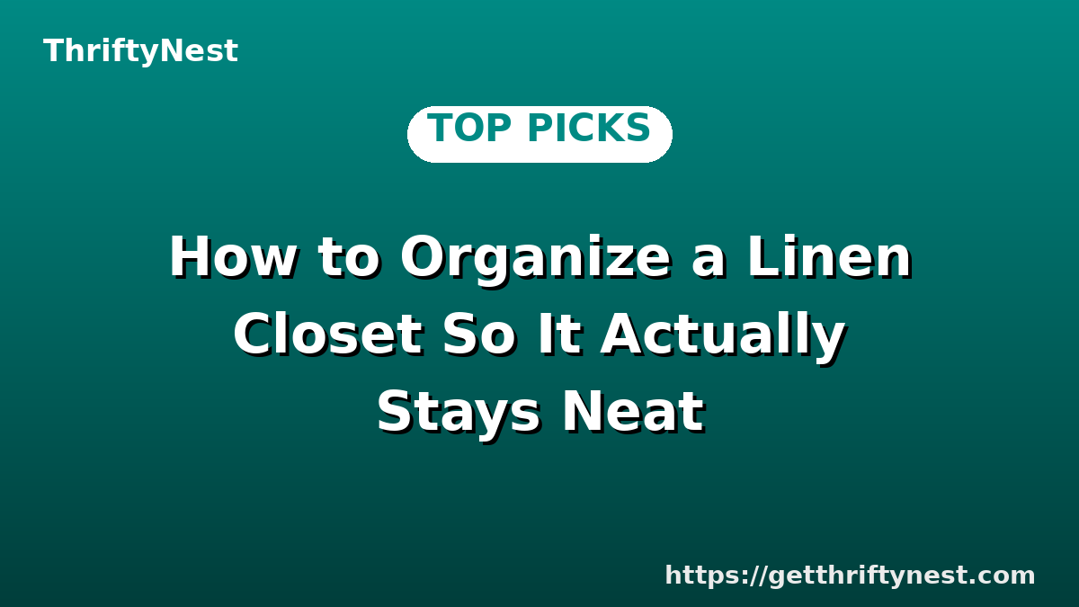 How to Organize a Linen Closet So It Actually Stays Neat