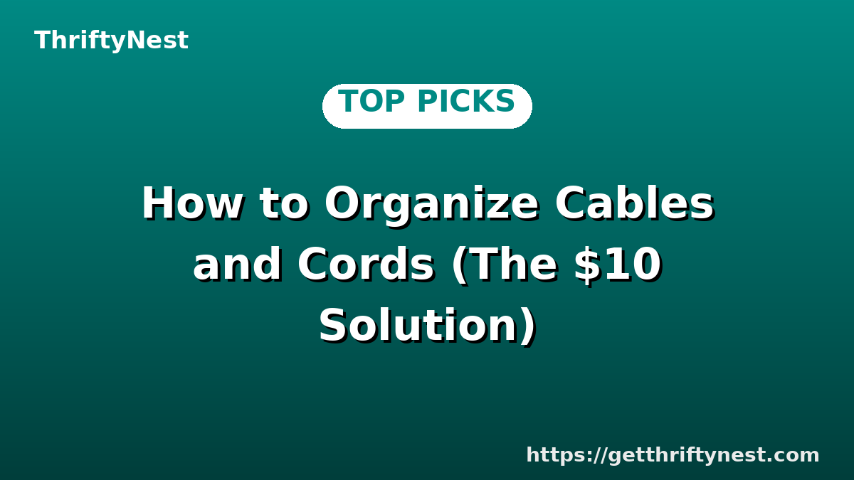 How to Organize Cables and Cords (The $10 Solution)