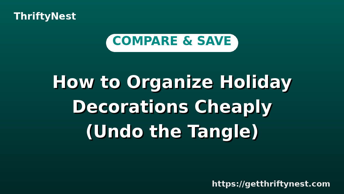 How to Organize Holiday Decorations Cheaply (Undo the Tangle)