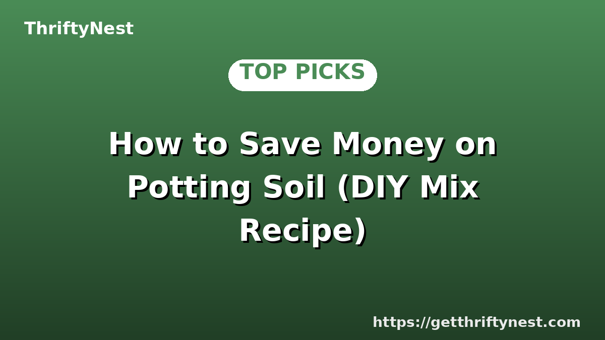 How to Save Money on Potting Soil (DIY Mix Recipe)