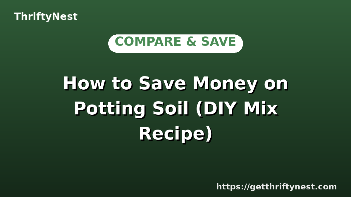 How to Save Money on Potting Soil (DIY Mix Recipe)
