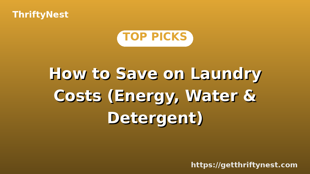 How to Save on Laundry Costs (Energy, Water & Detergent)