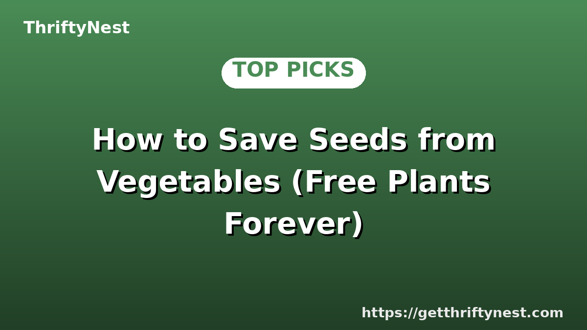 How to Save Seeds from Vegetables (Free Plants Forever)