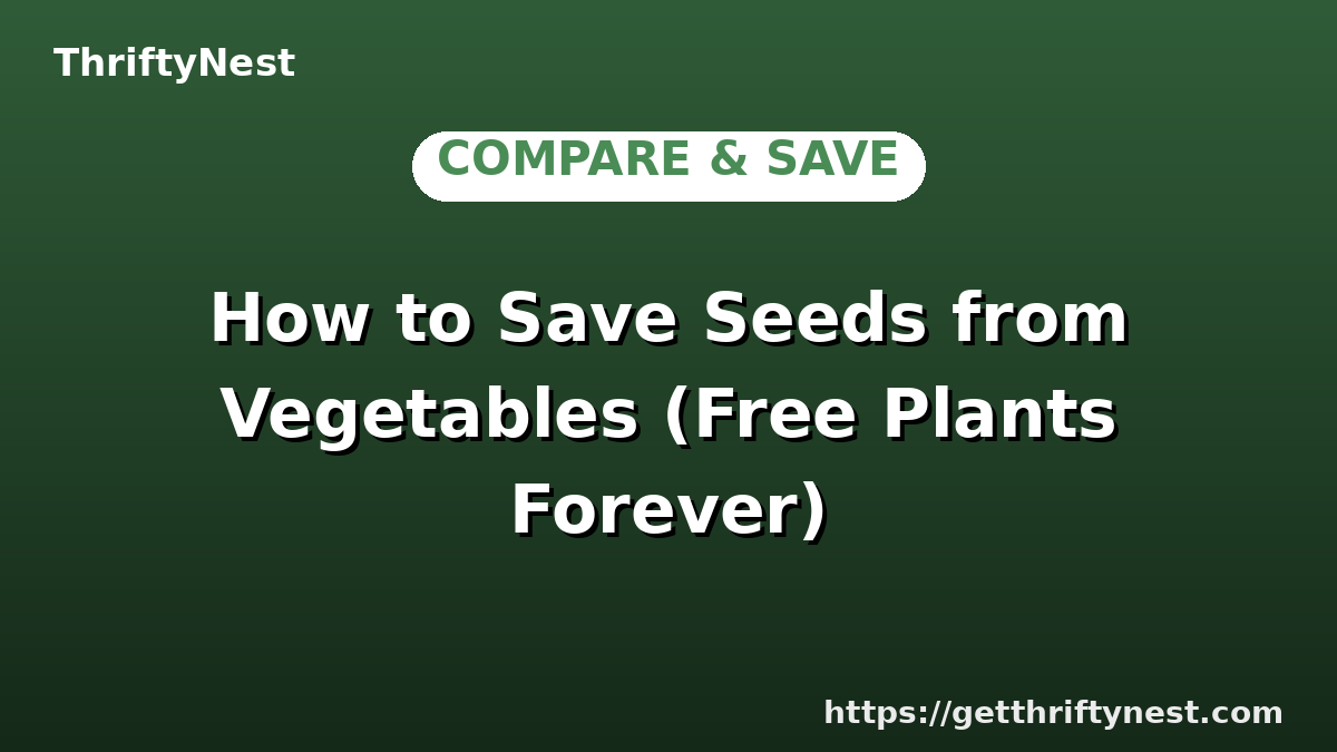 How to Save Seeds from Vegetables (Free Plants Forever)