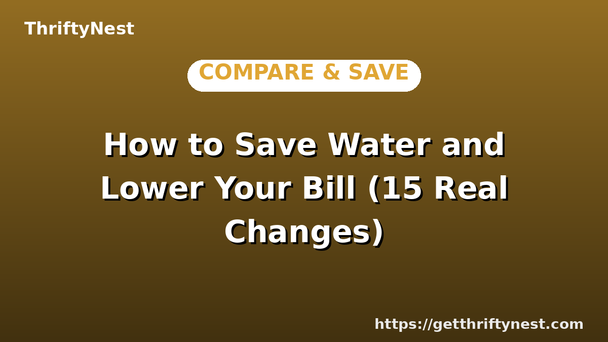 How to Save Water and Lower Your Bill (15 Real Changes)