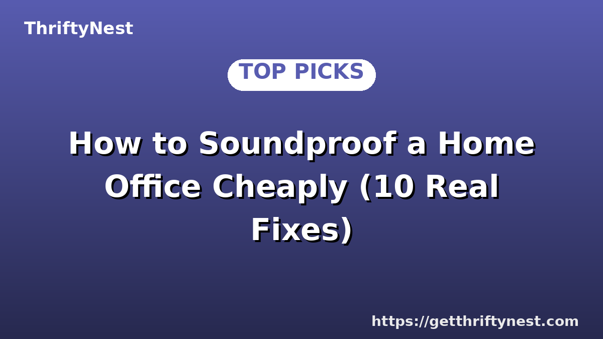 How to Soundproof a Home Office Cheaply (10 Real Fixes)