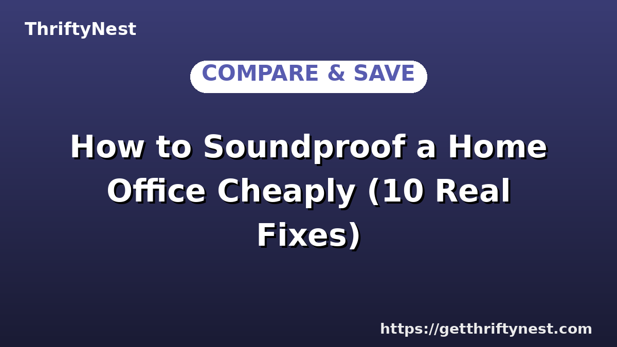 How to Soundproof a Home Office Cheaply (10 Real Fixes)