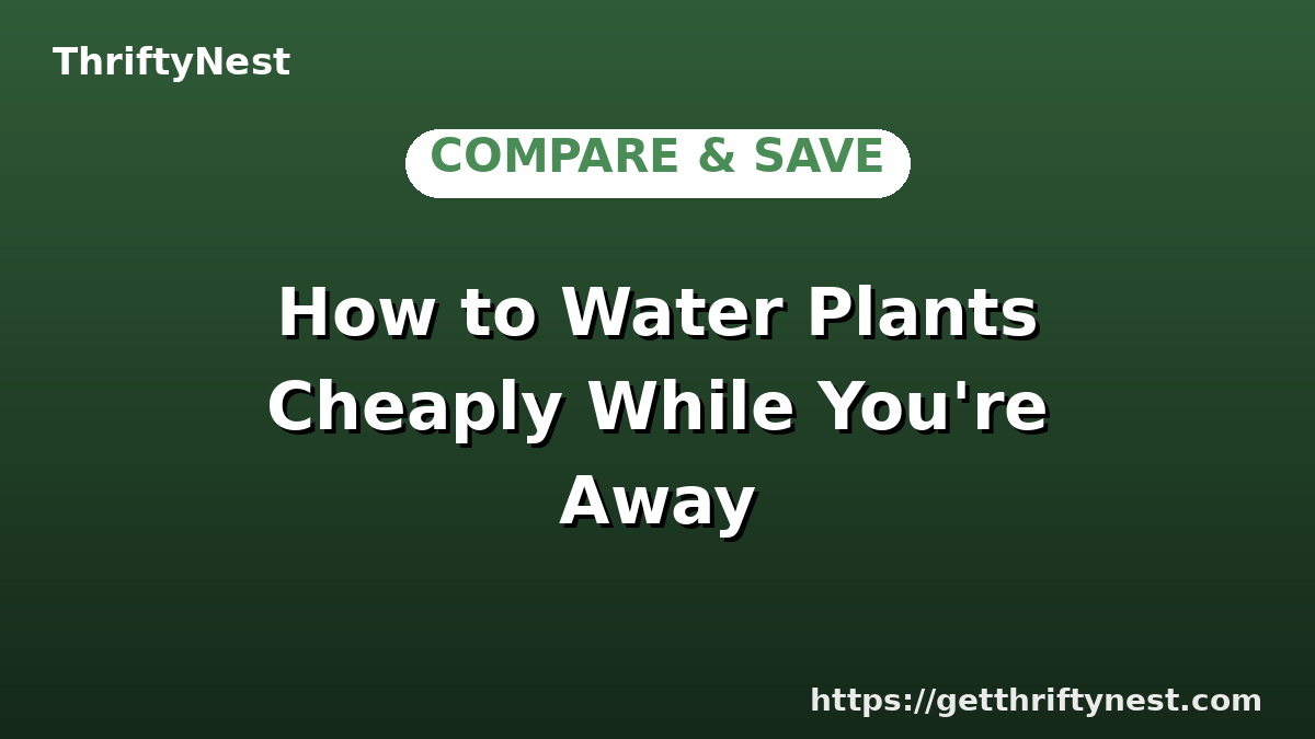 How to Water Plants Cheaply While You're Away