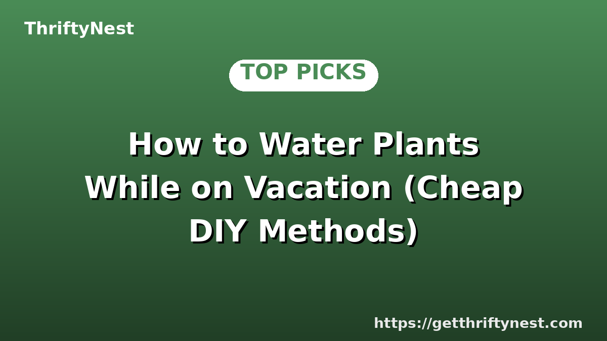 How to Water Plants While on Vacation (Cheap DIY Methods)