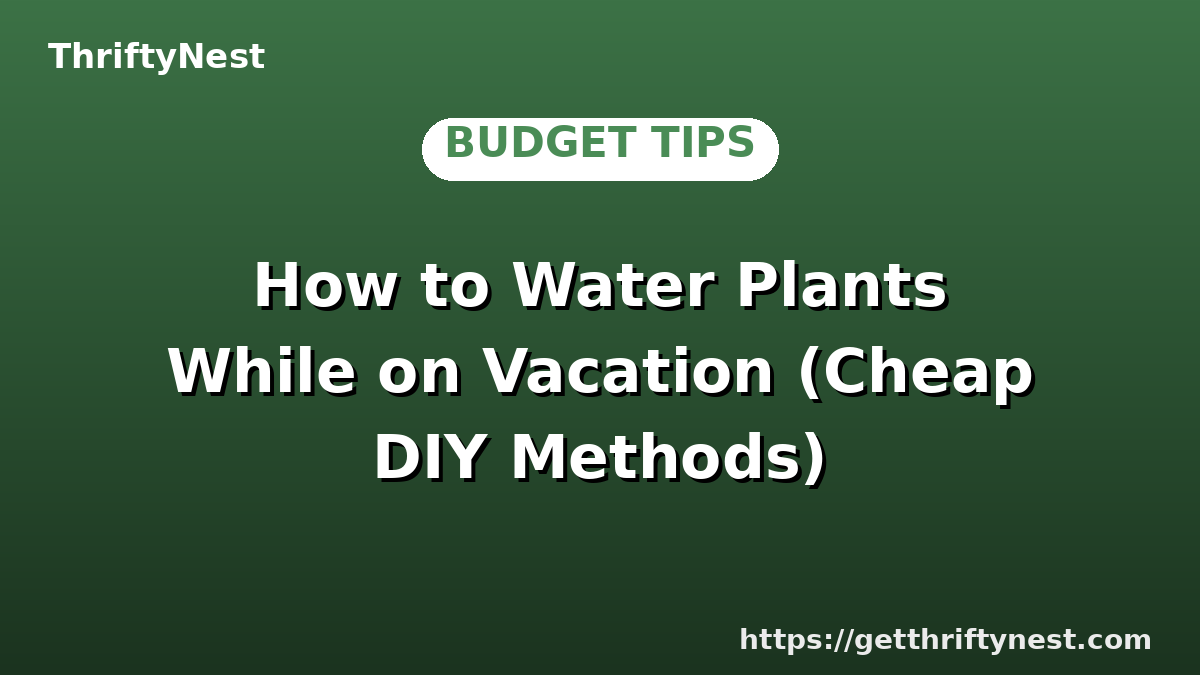 How to Water Plants While on Vacation (Cheap DIY Methods)