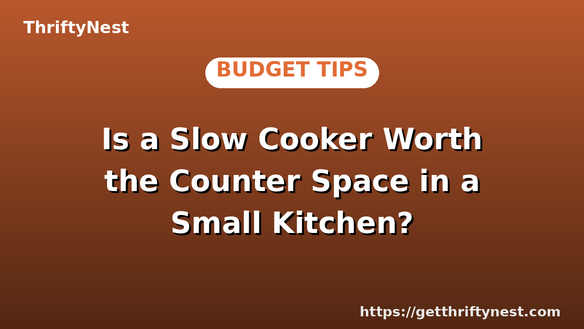 Is a Slow Cooker Worth the Counter Space in a Small Kitchen?