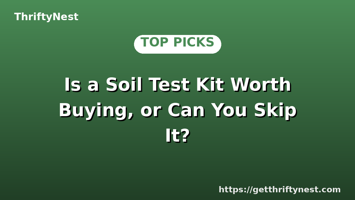 Is a Soil Test Kit Worth Buying, or Can You Skip It?