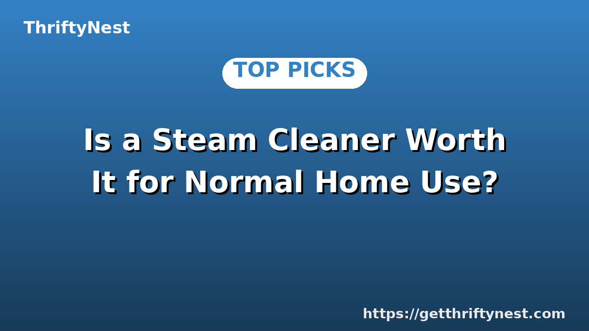 Is a Steam Cleaner Worth It for Normal Home Use?