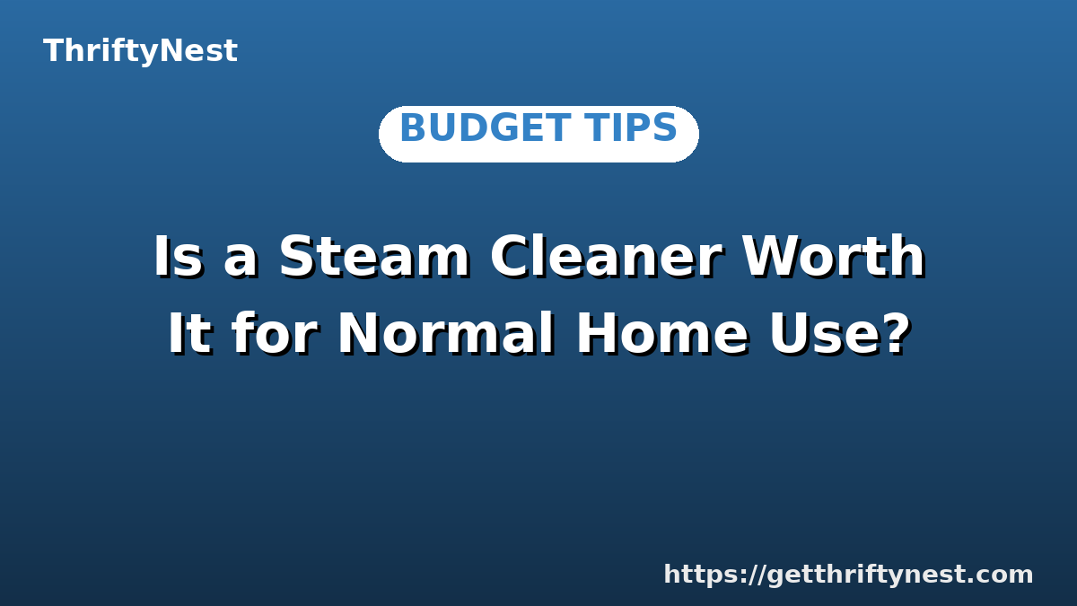 Is a Steam Cleaner Worth It for Normal Home Use?