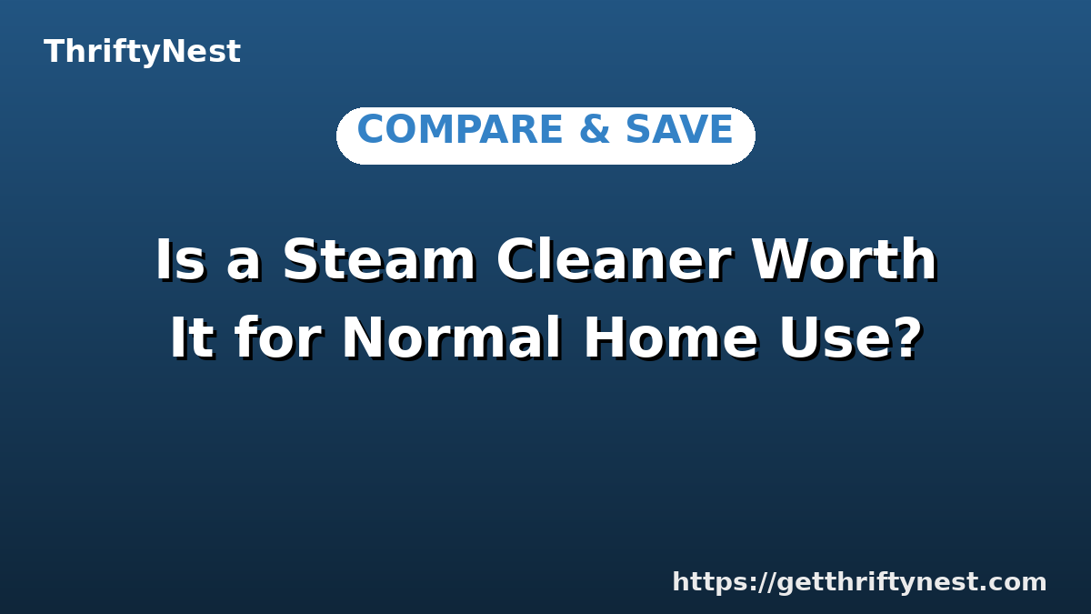 Is a Steam Cleaner Worth It for Normal Home Use?