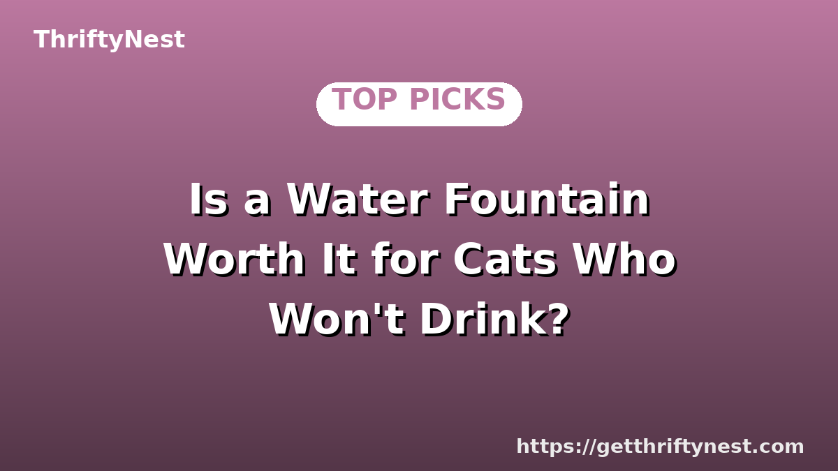 Is a Water Fountain Worth It for Cats Who Won't Drink?