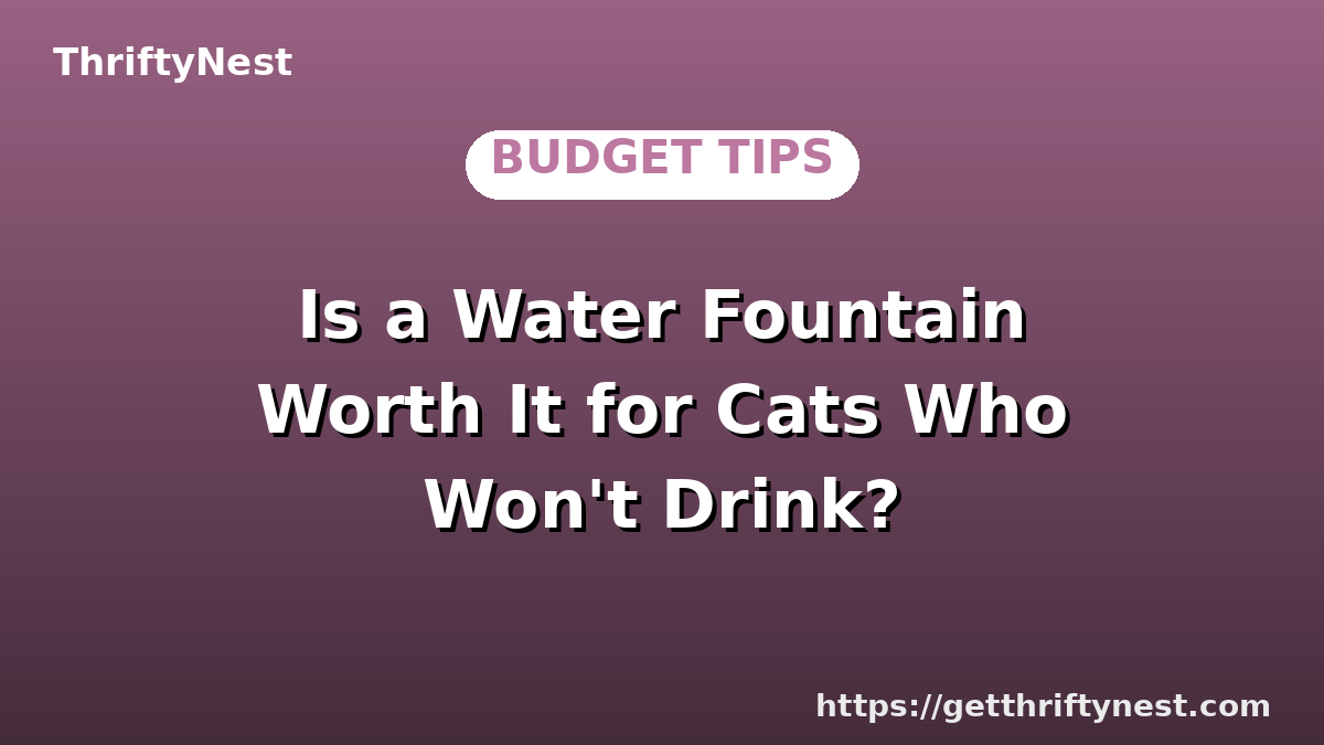Is a Water Fountain Worth It for Cats Who Won't Drink?