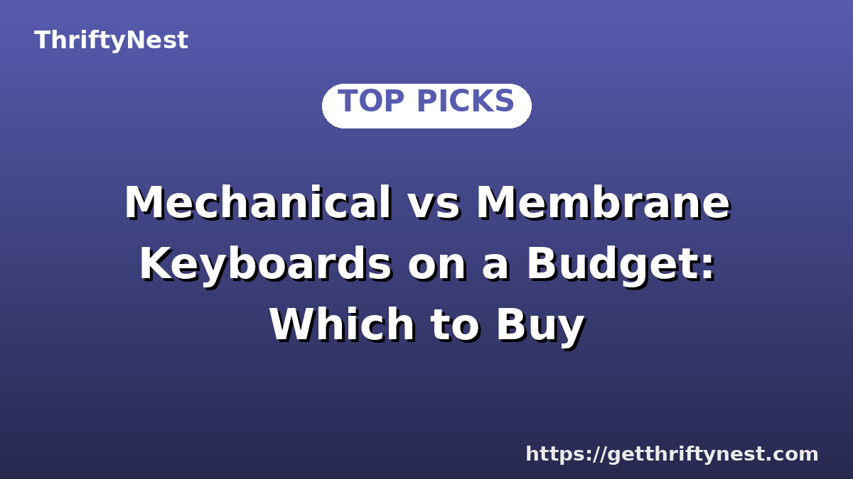 Mechanical vs Membrane Keyboards on a Budget: Which to Buy