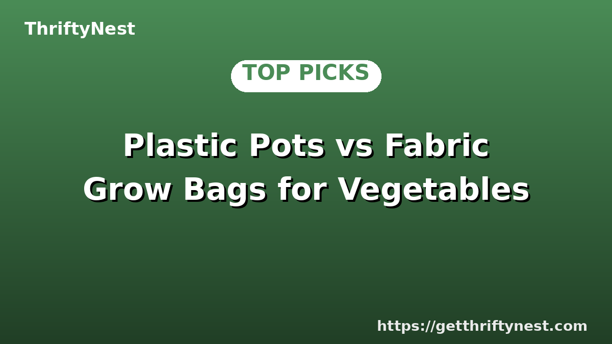 Plastic Pots vs Fabric Grow Bags for Vegetables