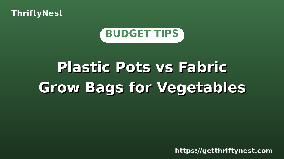 Plastic Pots vs Fabric Grow Bags for Vegetables