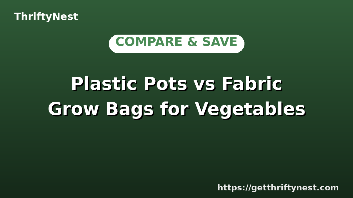 Plastic Pots vs Fabric Grow Bags for Vegetables