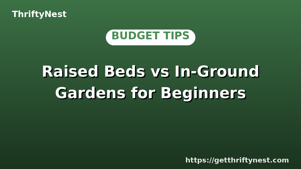 Raised Beds vs In-Ground Gardens for Beginners