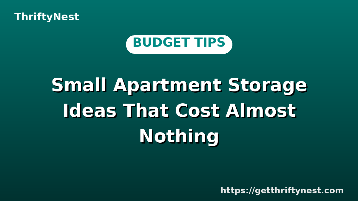 Small Apartment Storage Ideas That Cost Almost Nothing