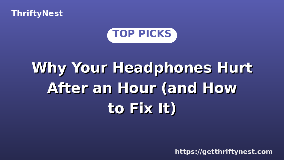 Why Your Headphones Hurt After an Hour (and How to Fix It)