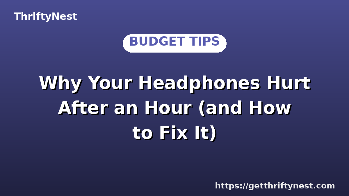 Why Your Headphones Hurt After an Hour (and How to Fix It)
