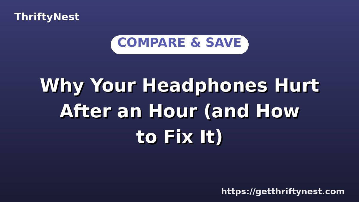 Why Your Headphones Hurt After an Hour (and How to Fix It)