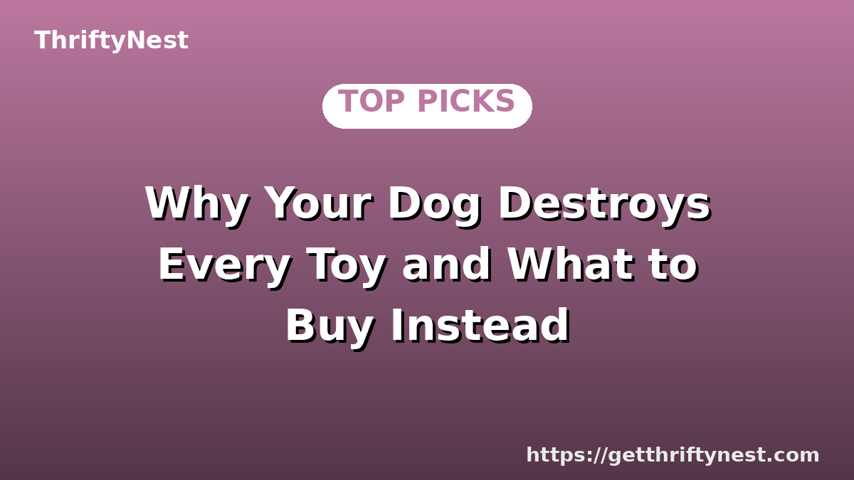 Why Your Dog Destroys Every Toy and What to Buy Instead