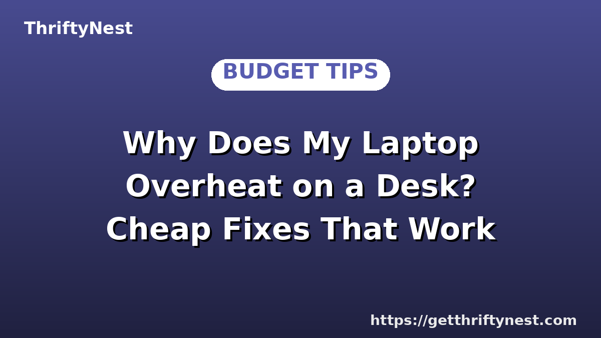 Why Does My Laptop Overheat on a Desk? Cheap Fixes That Work