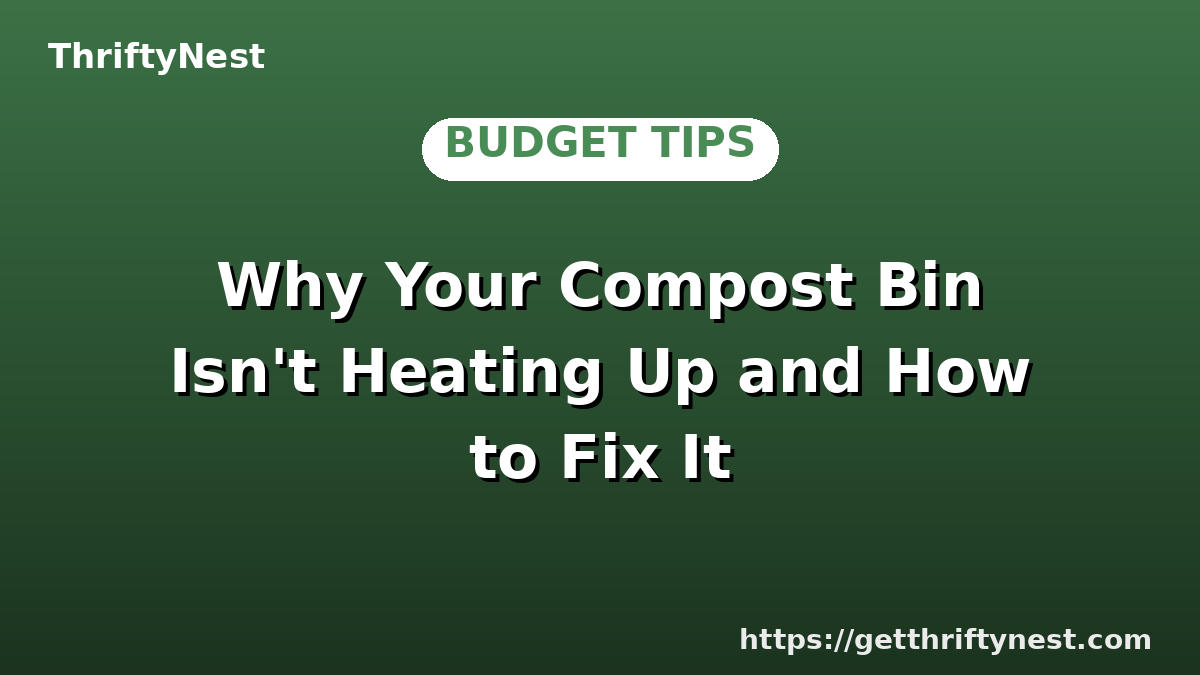 Why Your Compost Bin Isn't Heating Up and How to Fix It