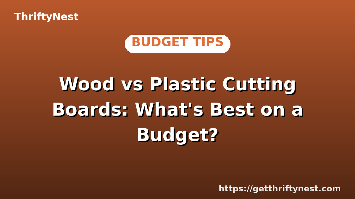 Wood vs Plastic Cutting Boards: What's Best on a Budget?